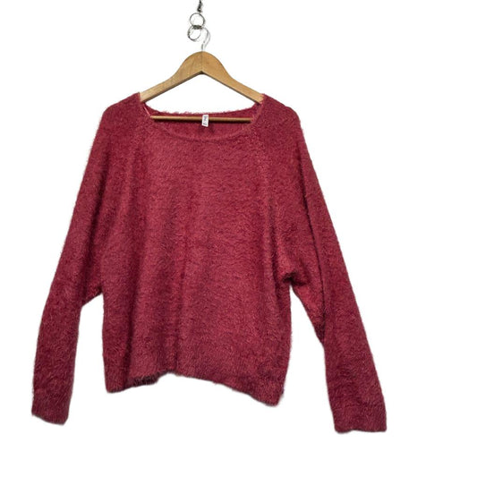 & me Pink Fluffy Knit Sweater - Size XL