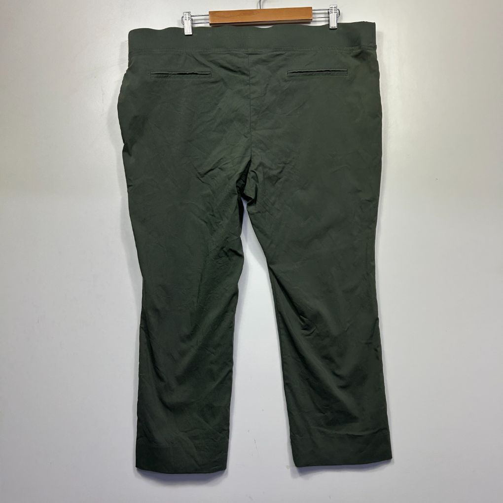 Dark green pants back view