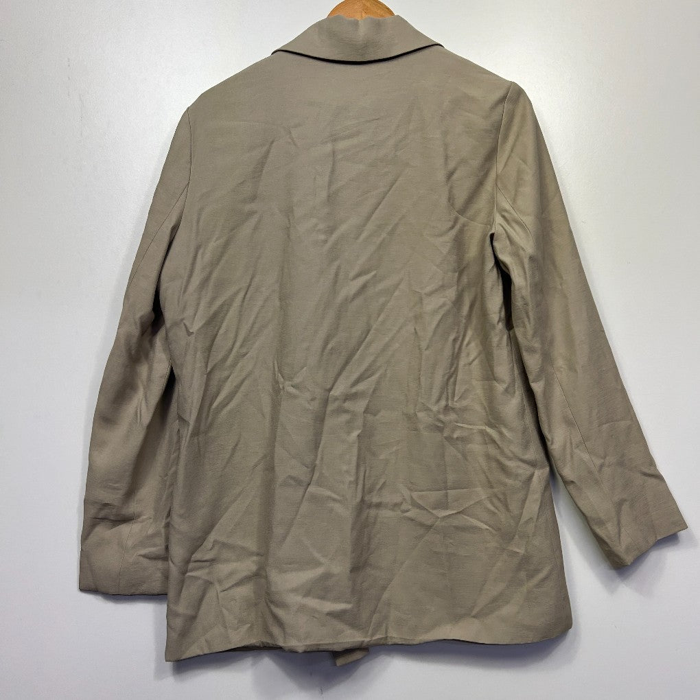 Beige shirt back view