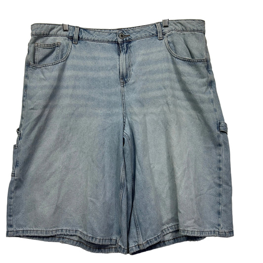 Light blue denim shorts front view