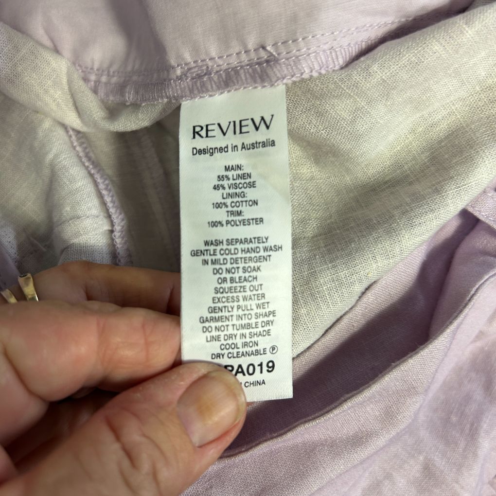 White top label detail view