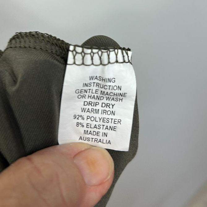 Khaki jacket label detail view