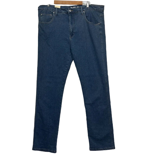 Dark blue denim jeans front view