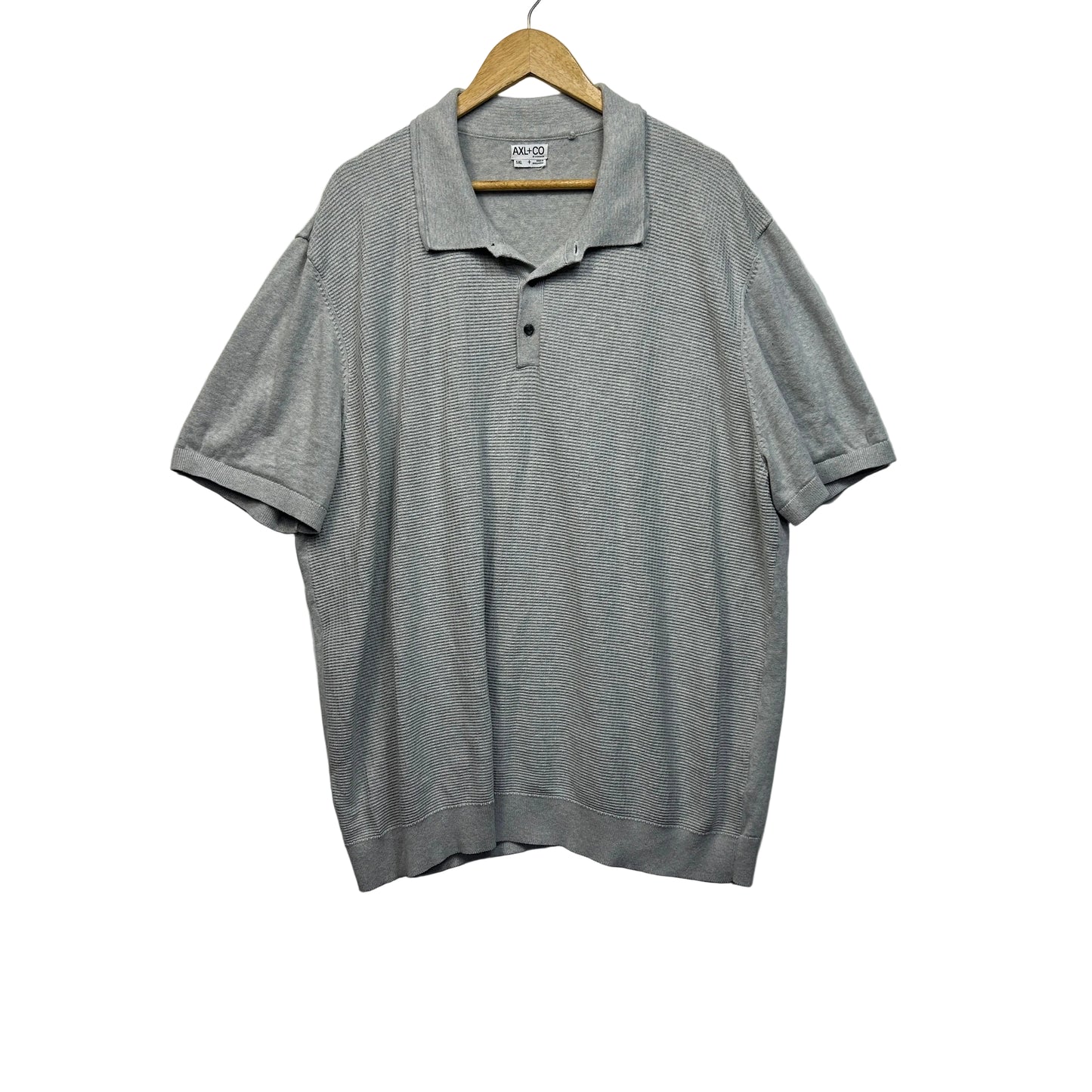 AXL+CO Grey Cotton Polo - Size 5XL