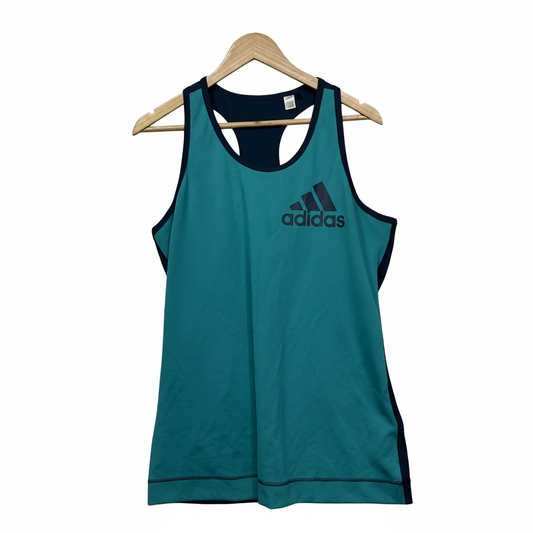 Adidas Teal and Navy Blue Sports Tank - Size XL