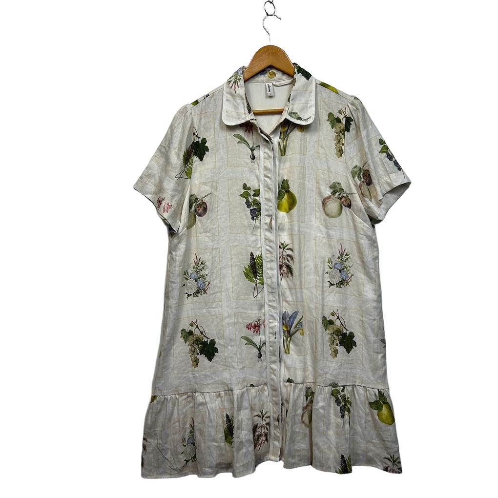 Adorne White Linen Dress - Size 14