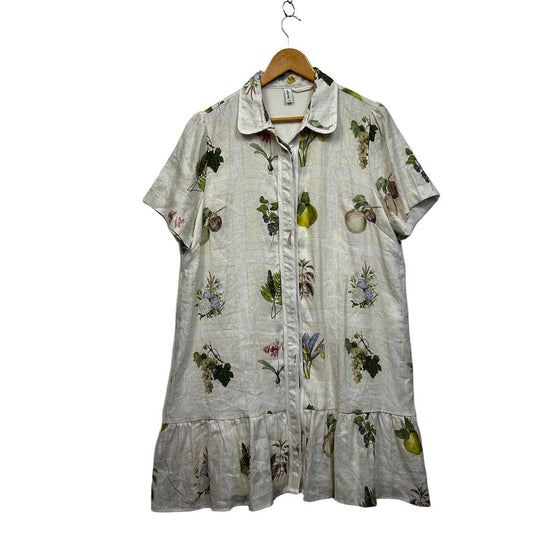Adorne White Linen Dress - Size 14