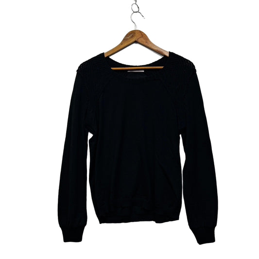 Aldo Martins Black Merino Aplaca Jumper - Size 16