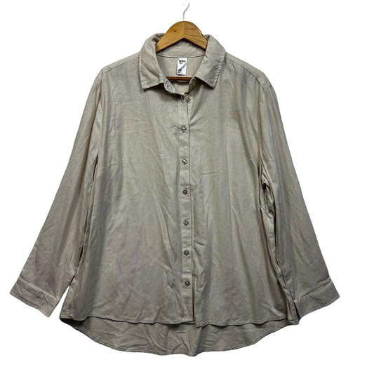 Anko Beige Linen Shirt - Size 20