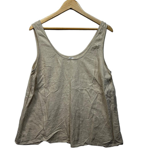 Anko Beige Linen Tank Top - Size 18