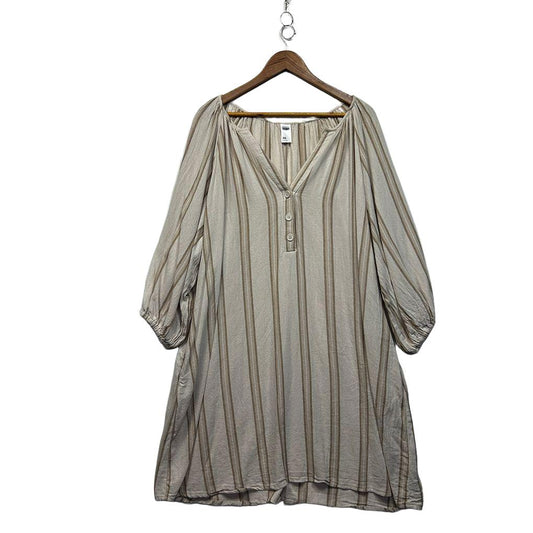 Anko Beige Plus Size Linen Dress - Size 20