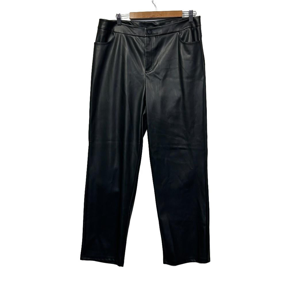 Anko Black Coated Pants - Size 16