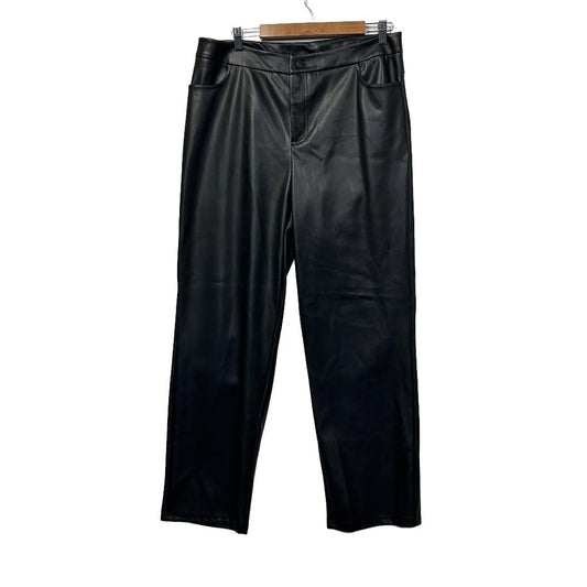 Anko Black Coated Pants - Size 16