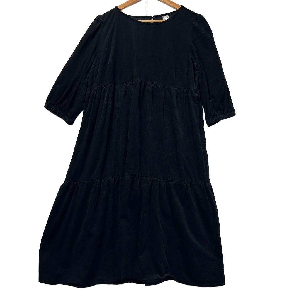 Anko Black Cotton Dress - Size 14