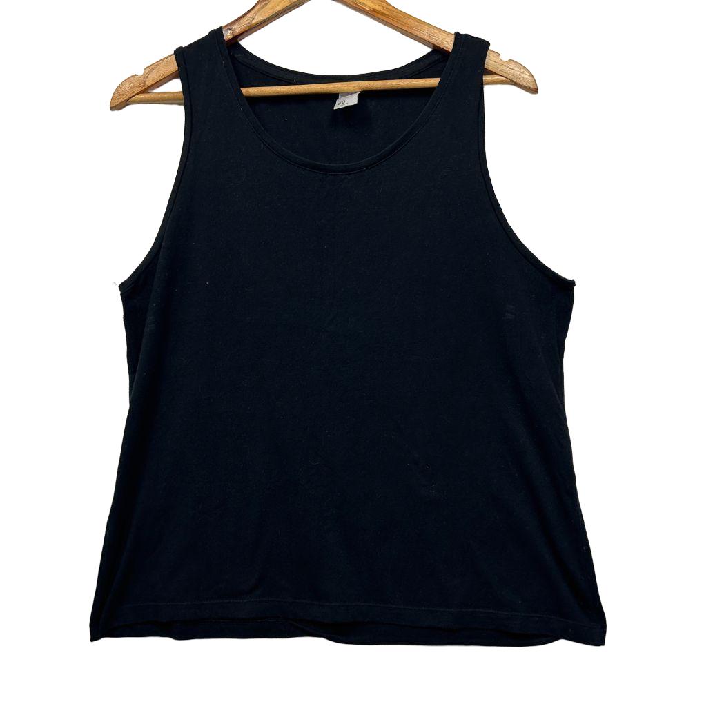 Anko Black Cotton Tank - Size 20
