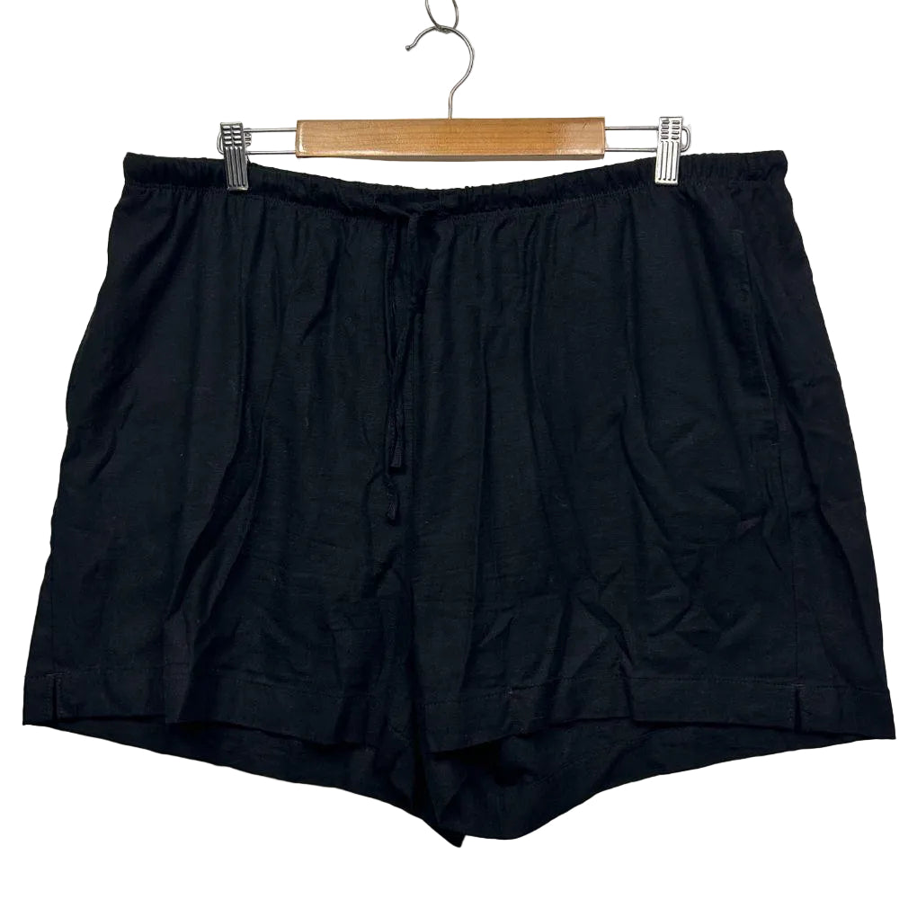 Anko Black Linen Shorts - Size 18