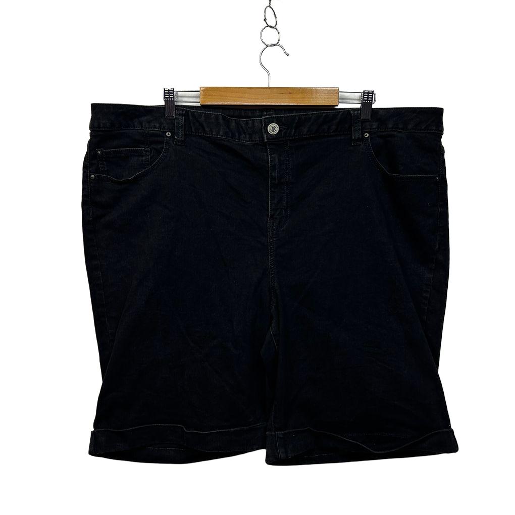 Anko Black Plus Size Denim Shorts - Size 24