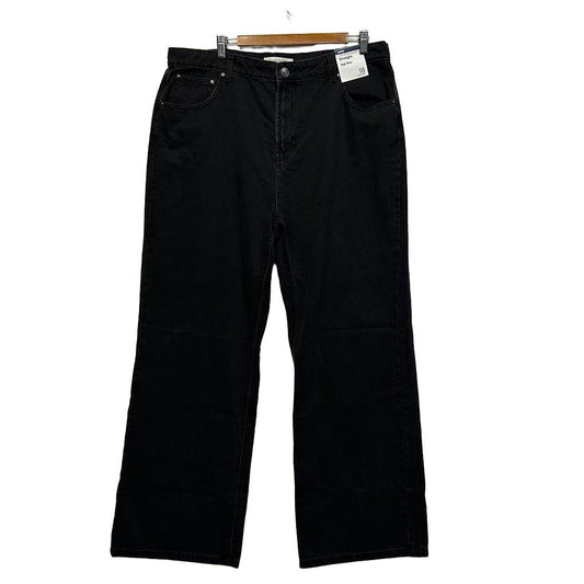 Anko Black Straight Leg High Rise Jeans - Size 18