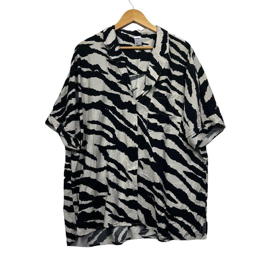 Anko Black/White Zebra Print Shirt - Size 18