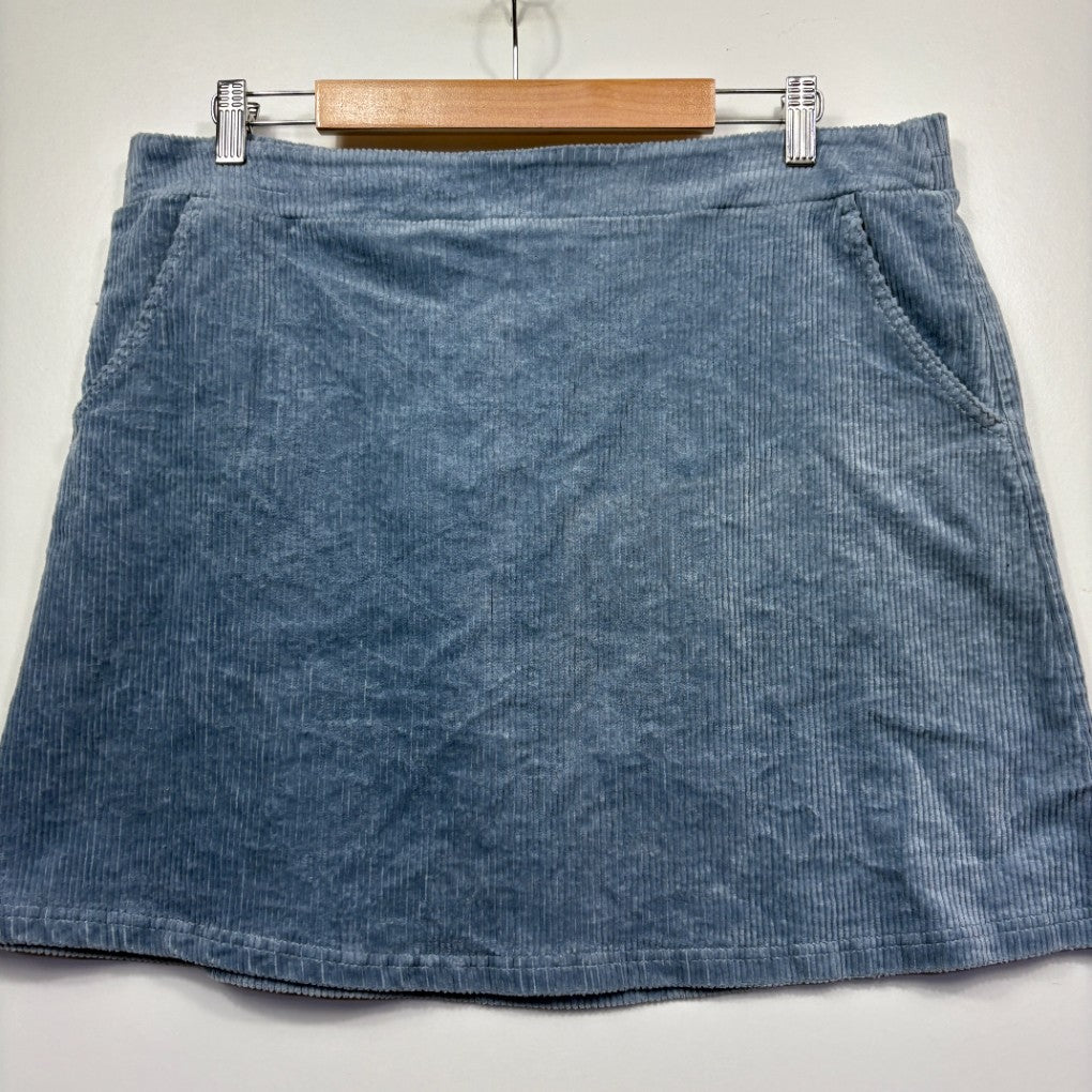 Anko Blue Corduroy Mini Skirt - Size 18