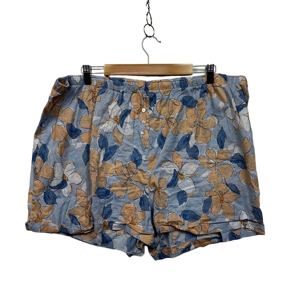 Anko Blue Plus Size Cotton Sleep Shorts - Size 24