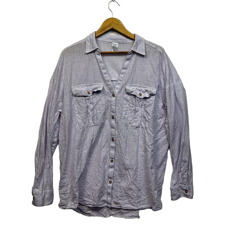 Anko Lilac Plus Size Cotton Shirt - Size 20