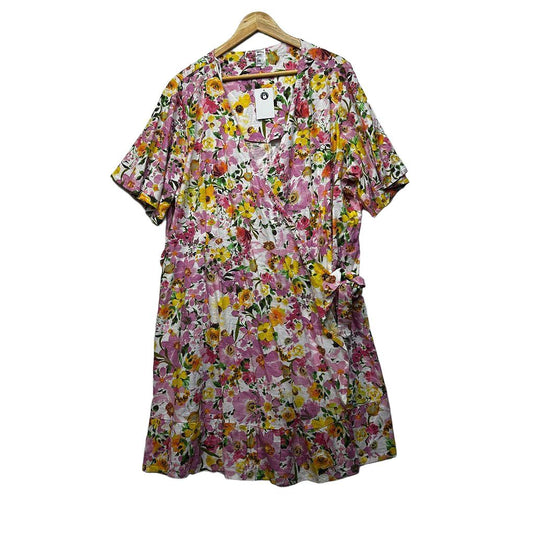 Anko Multicoloured Plus Size Wrap Dress - Size 24