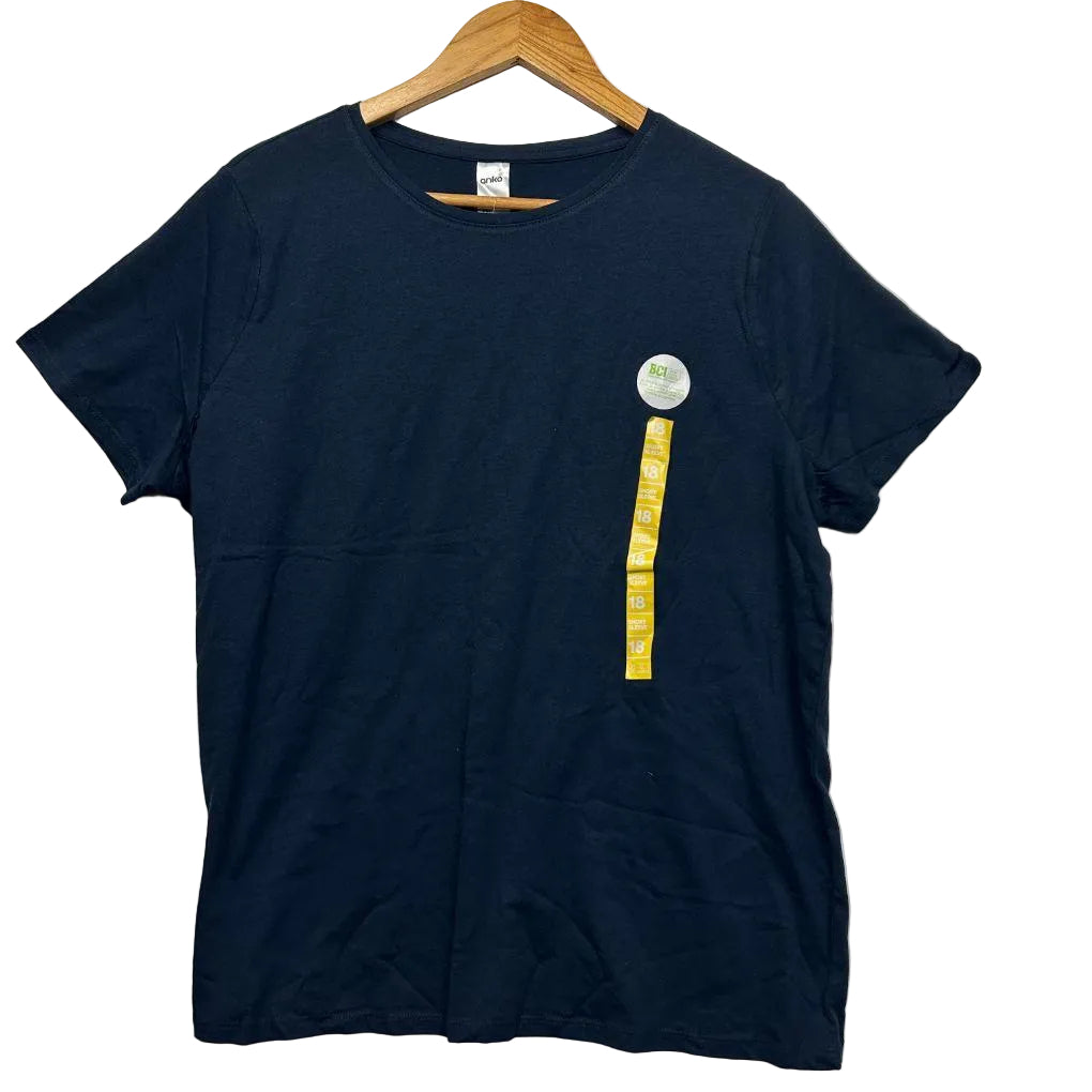 Anko Navy Cotton T-Shirt - Size 18
