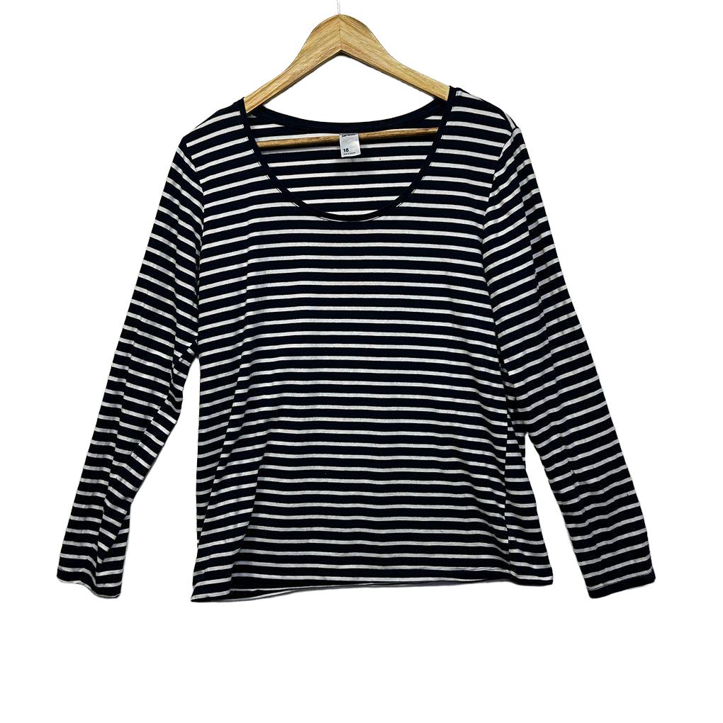 Anko Navy Plus Size Cotton Top - Size 18