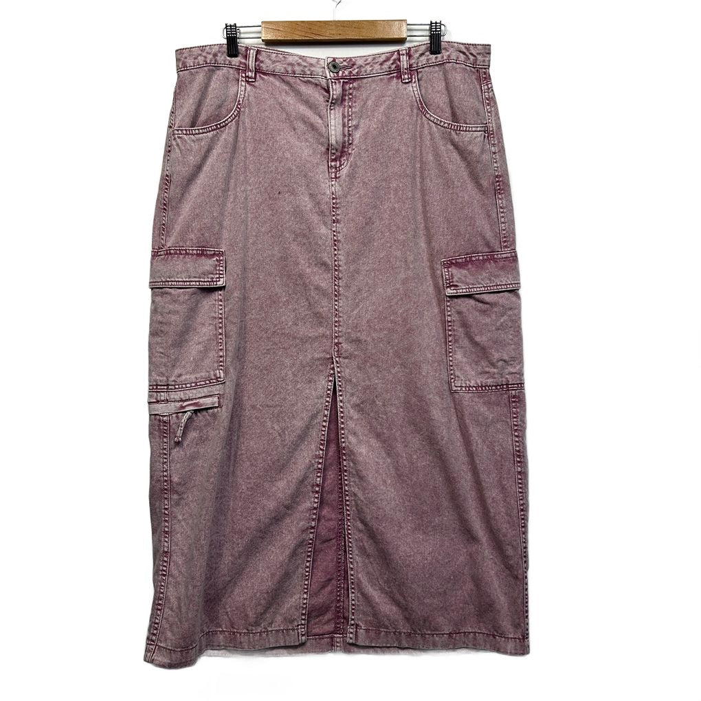 Anko Pink Cotton Denim Skirt - Size 18