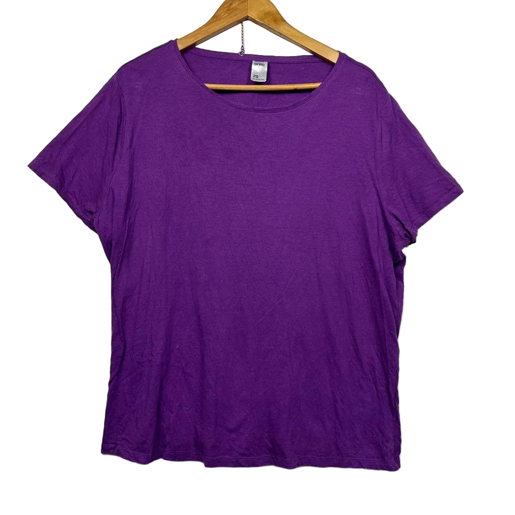 Anko Purple Cotton T-Shirt - Size 20
