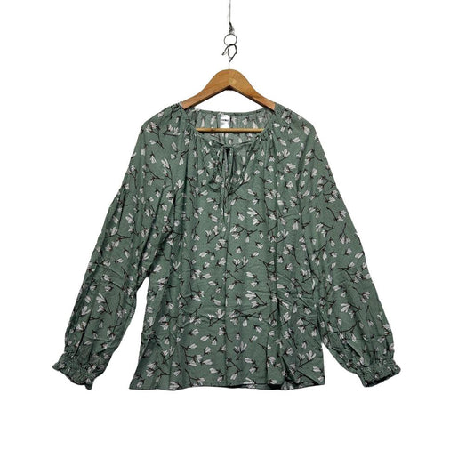 Anko Sage Green Floral Top - Size 12