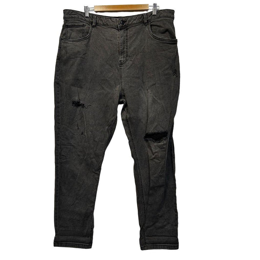 Anko Washed Black Plus Size Mum Jeans - Size 20