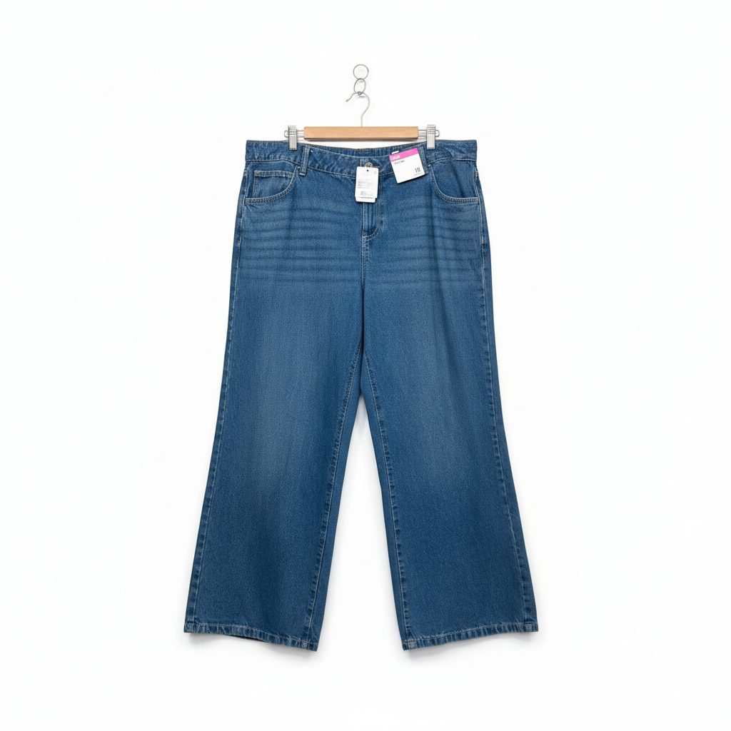 Anko Wide Low Rise Denim Jeans - Size 18