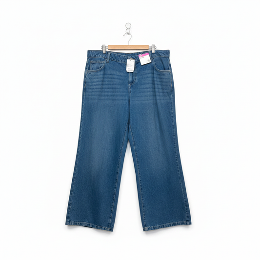 Anko Wide Low Rise Denim Jeans - Size 18