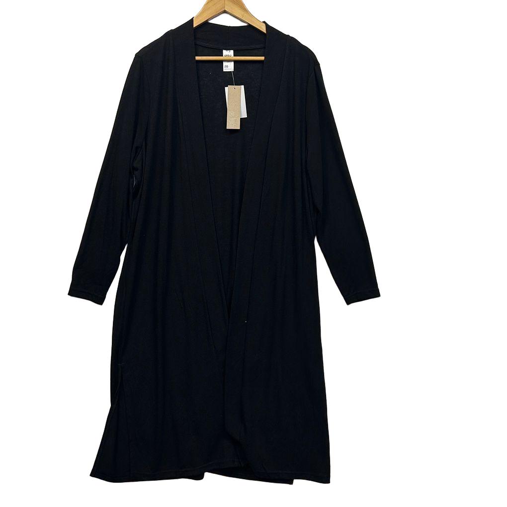 Anko Black Longline Cardigan - Size 20