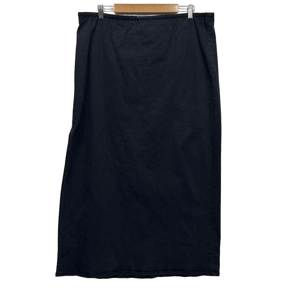 Anko Black Cotton Maxi Skirt - Size 20