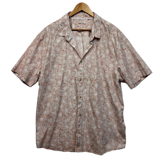 Anko Pink Floral Cotton Mens Shirt - Size 4XL