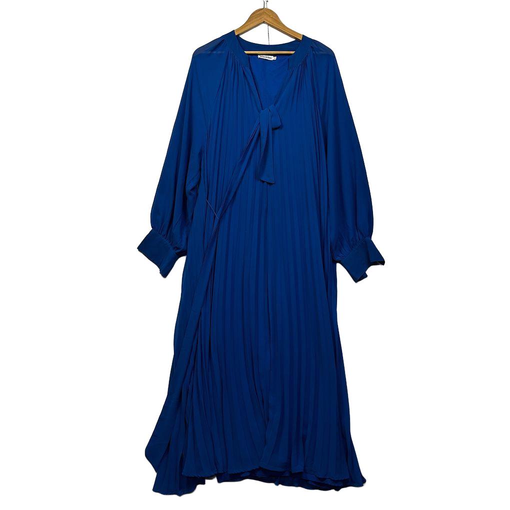 Atmos&Here Blue Plus Size Pleated Dress - Size 22