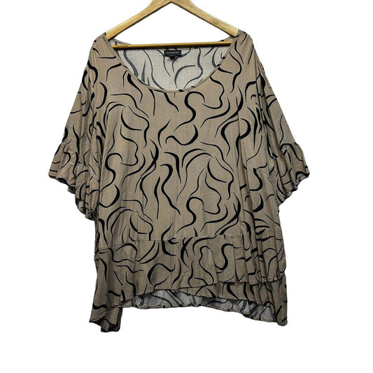 Autograph Beige Print Top - Size 26