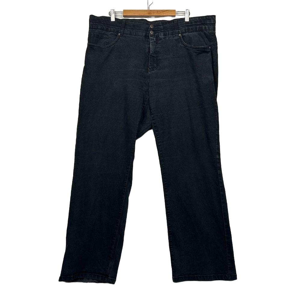 Autograph Black Cotton Jeans - Size 22