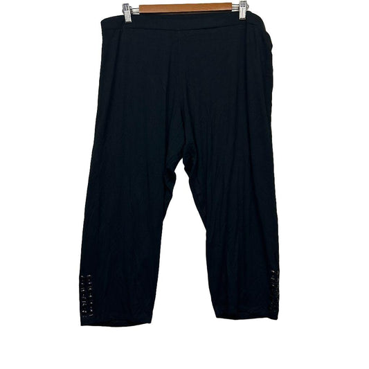 Autograph Black Cropped Pants - Size 22/XL