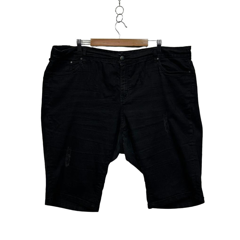 Autograph Black Denim Shorts - Size 22/24