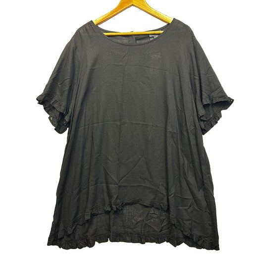 Autograph Black Linen Top - Size 24