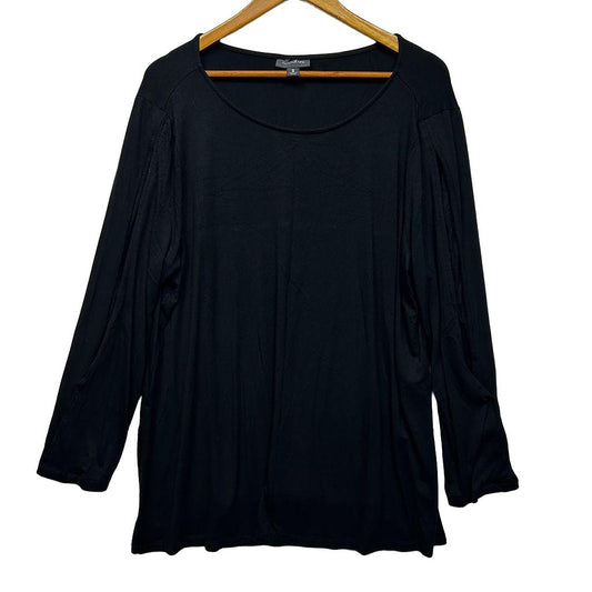 Autograph Black Long Sleeve Top - Size 16/S