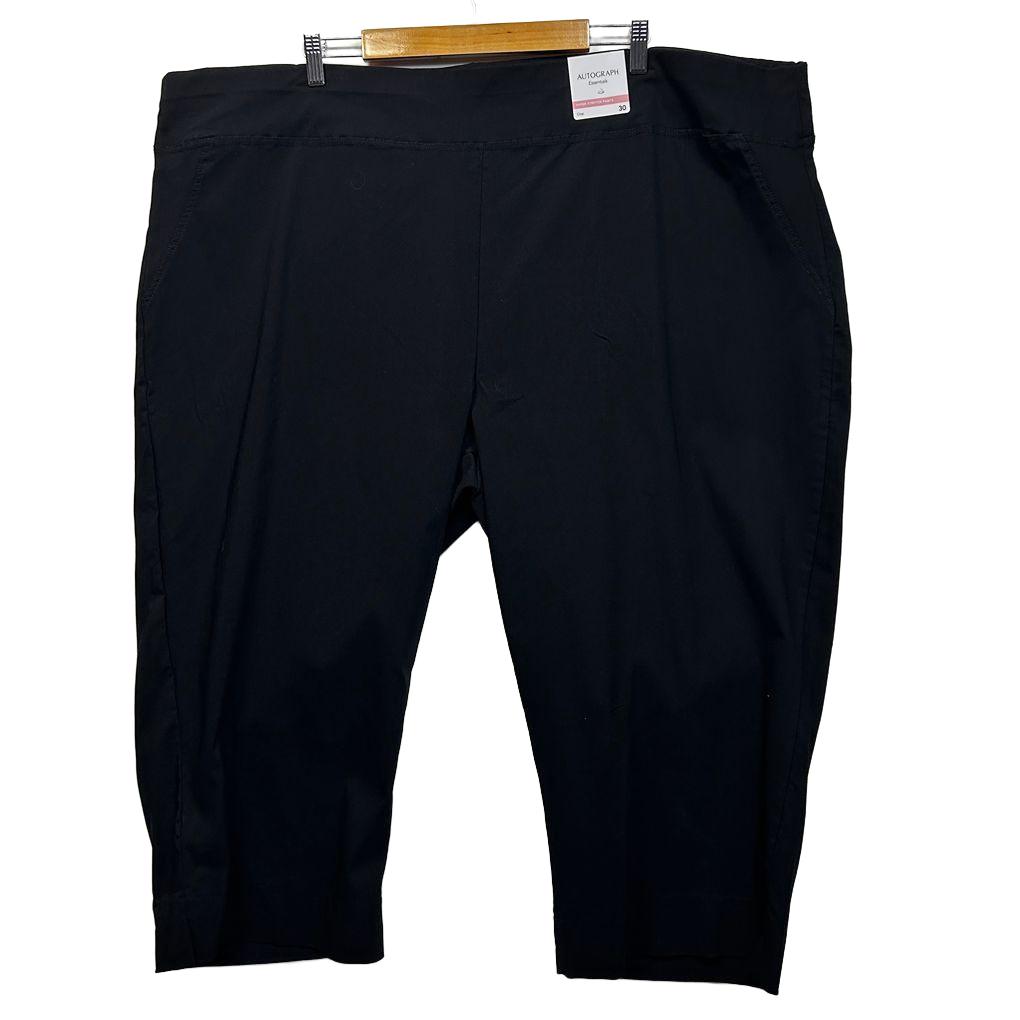 Autograph Black Plus Size Crop Pants - Size 30
