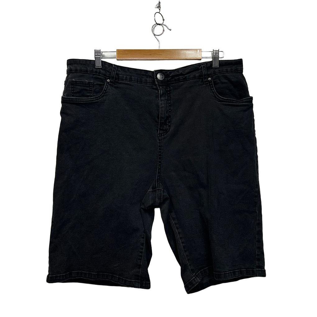 Autograph Black Plus Size Denim Shorts - Size 22