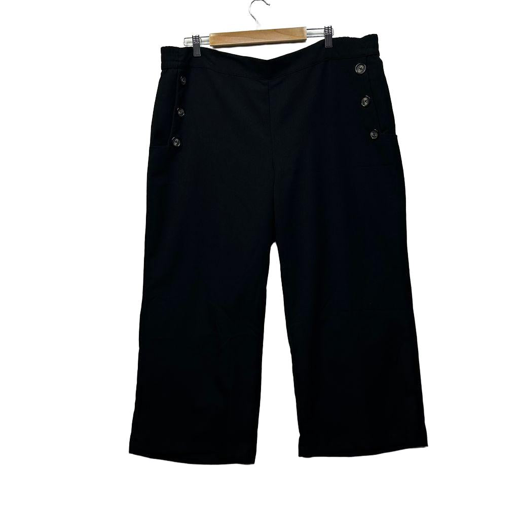 Autograph Black Plus Size Wide Leg Pants - Size 18