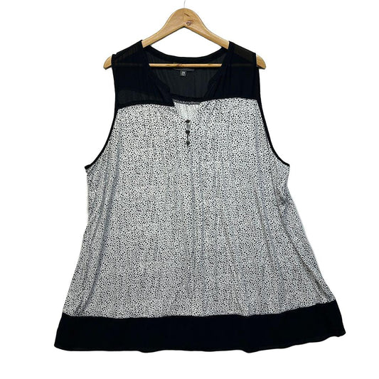 Autograph Black Spotted Top - Size 26