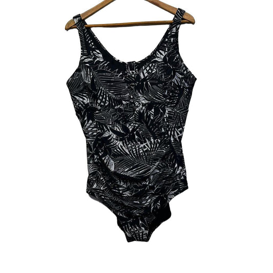 Autograph Black and White Print Swimsuit - Size 20